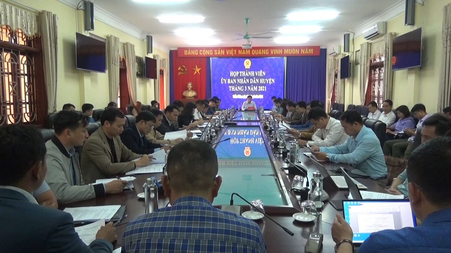 UBND huyện Tuần Giáo tổ chức họp thành viên tháng 3 năm 2021