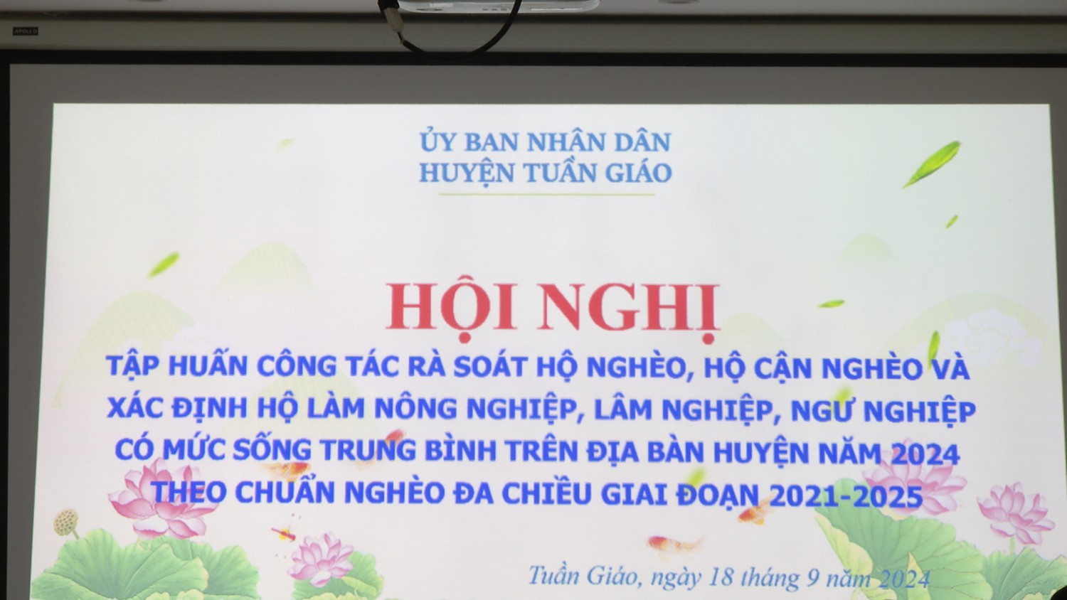 Hội nghị Tập huấn công tác rà soát hộ nghèo, hộ cận nghèo và xác định hộ làm nông nghiệp, lâm nghiệp, ngư nghiệp có mức sống trung bình trên địa bàn huyện năm 2024 theo chuẩn nghèo đa chiều giai đoạn 2021- 2025