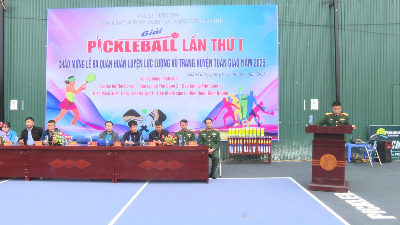 Tuần Giáo bế mạc Giải pickleball lần thứ I, chào mừng Lễ ra quân huấn luyện LLVT huyện Tuần Giáo năm 2025.