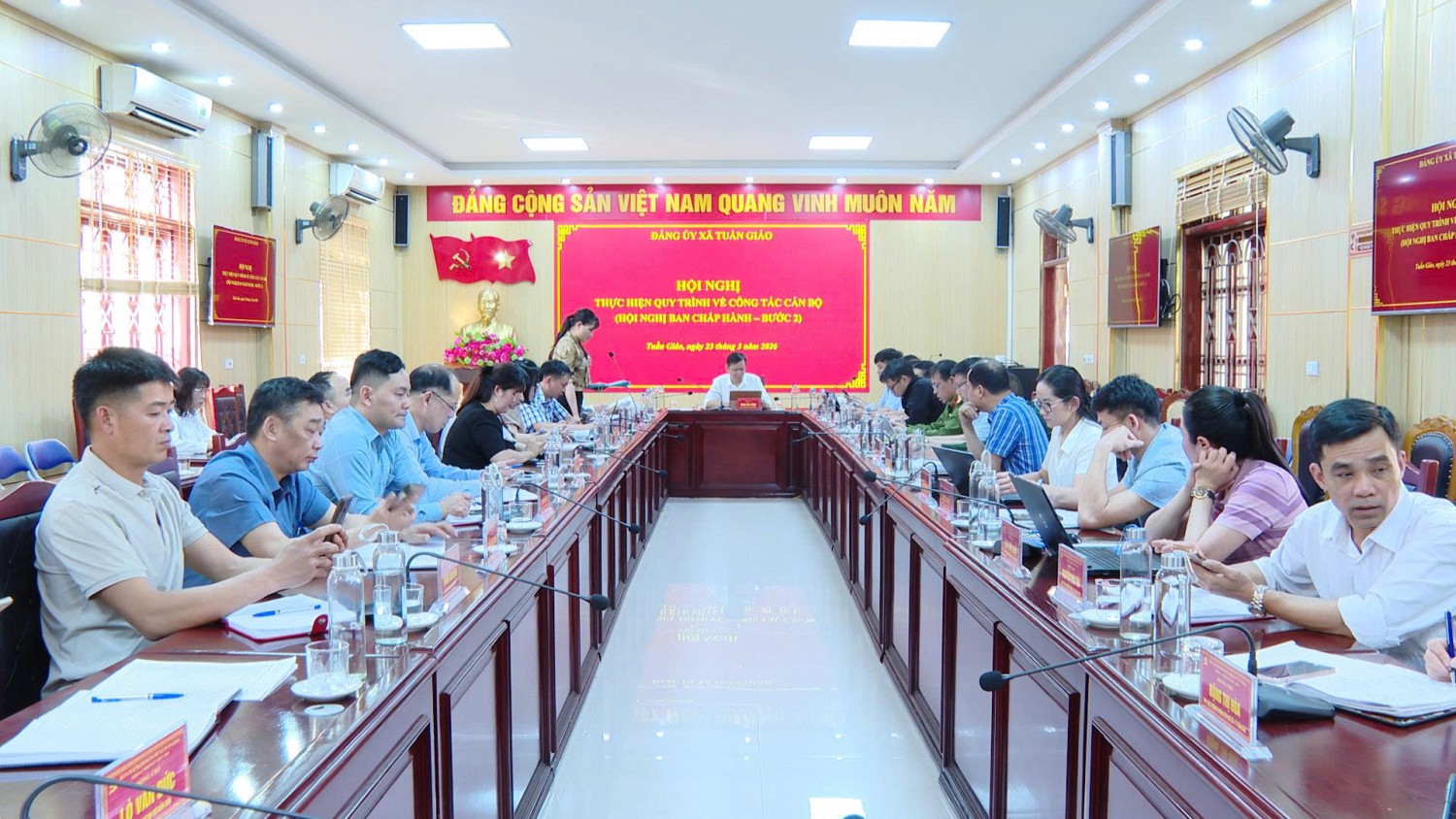 Đảng ủy xã Tuần Giáo tổ chức Hội nghị thực hiện quy trình về công tác cán bộ