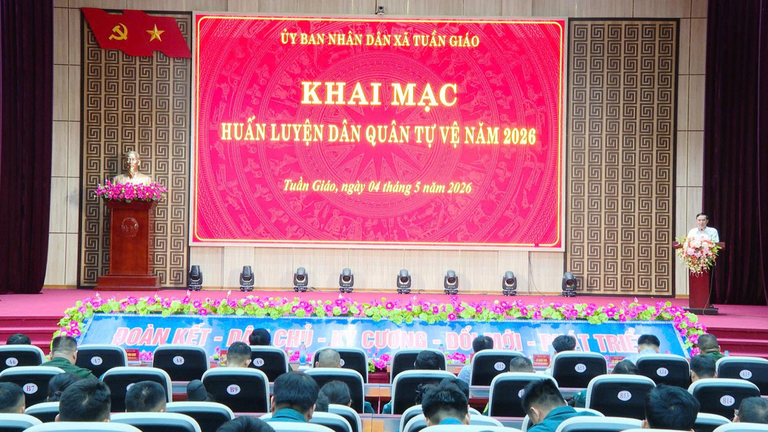Xã Tuần Giáo tổ chức khai mạc huấn luyện Dân quân tự vệ năm 2026