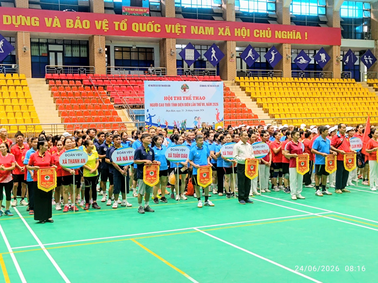 Đoàn vận động viên Hội Người cao tuổi xã Tuần Giáo đạt nhiều thành tích tham gia hội thi thể thao người cao tuổi tỉnh Điện Biên lần thứ VII năm 2026